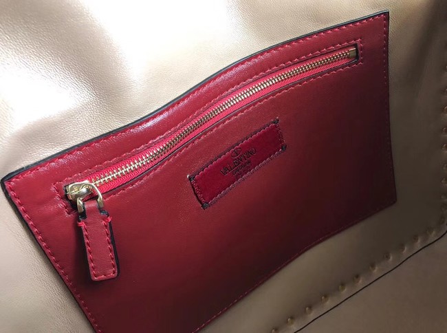VALENTINO Spike quilted leather large shoulder bag 0027 pink