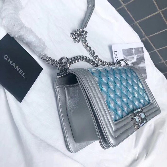 Chanel Small BOY CHANEL Handbag Original Leather A67086 Blue