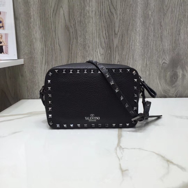 VALENTINO Rockstud leather cross-body bag 97410 black