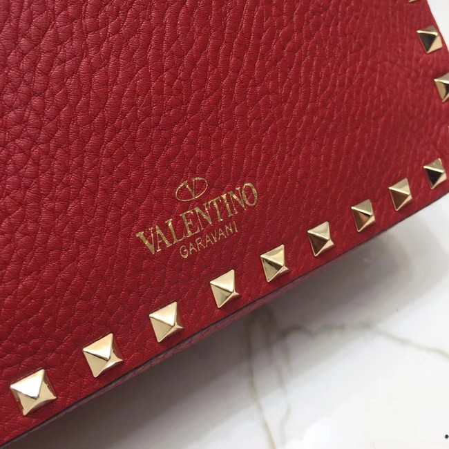 VALENTINO Rockstud leather cross-body bag 97410 red
