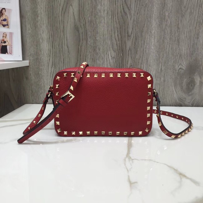 VALENTINO Rockstud leather cross-body bag 97410 red
