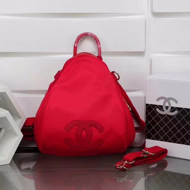 Chanel nylon Backpack A696814 red