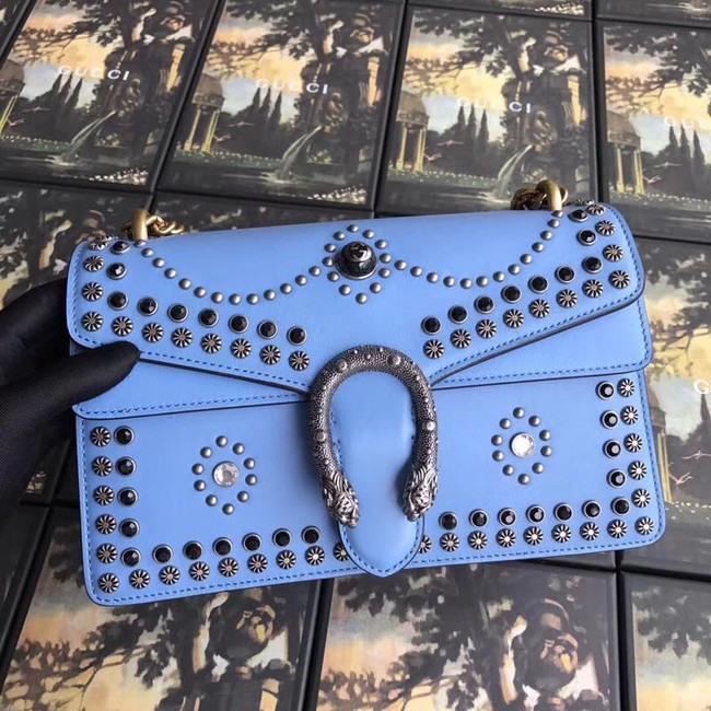 Gucci Dionysus Canvas Shoulder Bag B400249 blue
