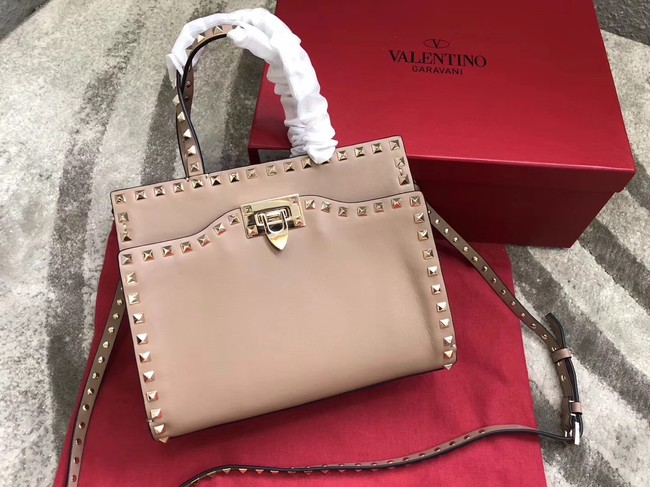 VALENTINO Candy Rockstud quilted leather shoulder bag 0650 apricot