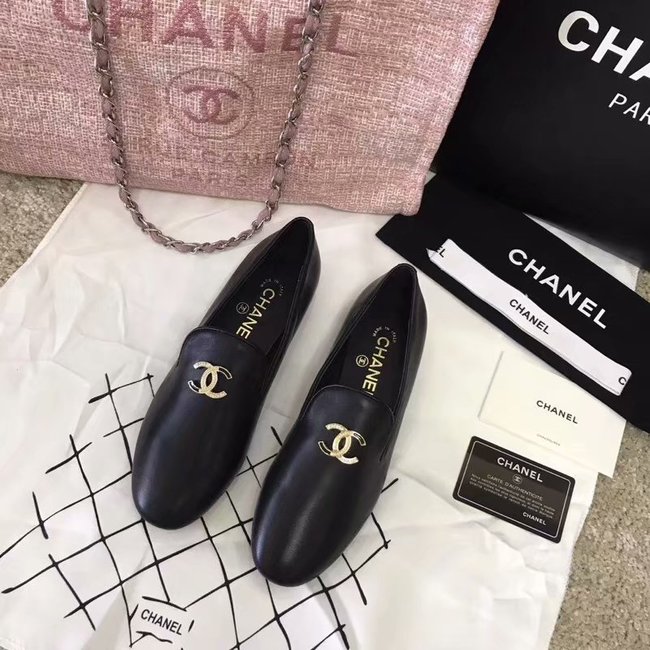 Chanel Loafers Lambskin CH2447LS Black