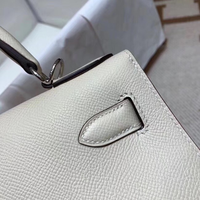 Hermes Kelly 28cm Shoulder Bags Epsom Leather KL28 creamy-white