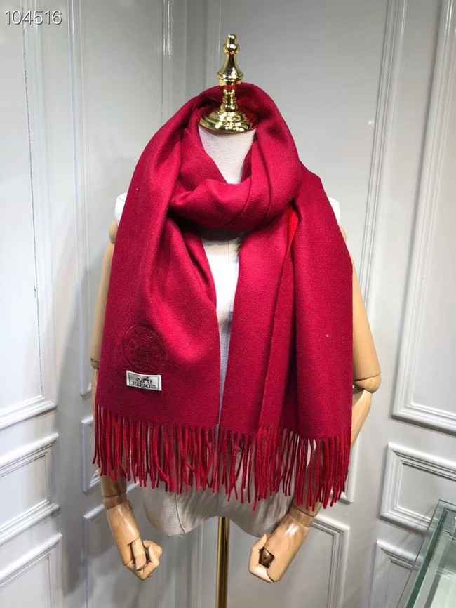 Hermes lambswool & cashmere Shawl 71151 red
