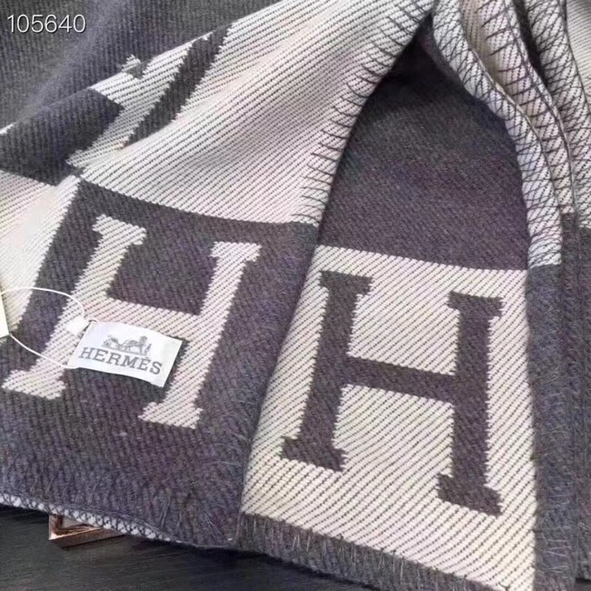 Hermes lambswool & cashmere Shawl 71152 grey