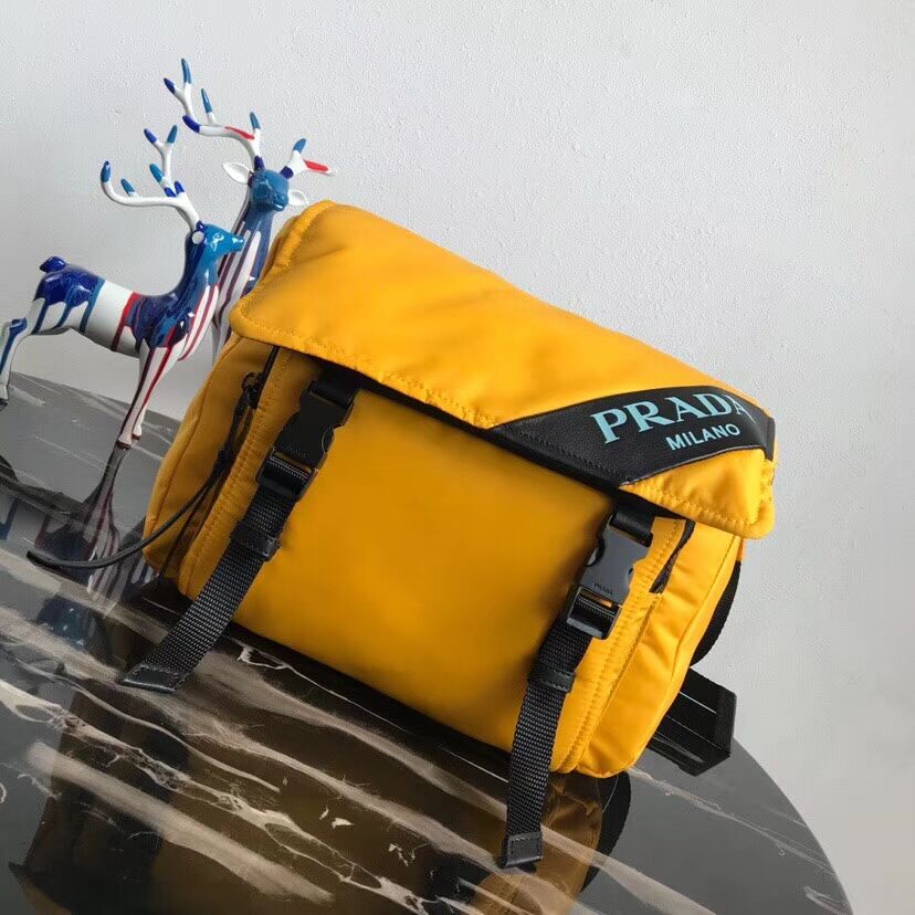 Prada Nylon shoulder bag 1BL015 yellow