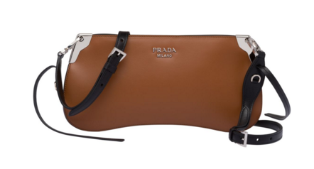 Prada Sidonie leather shoulder bag 1BH111 brown