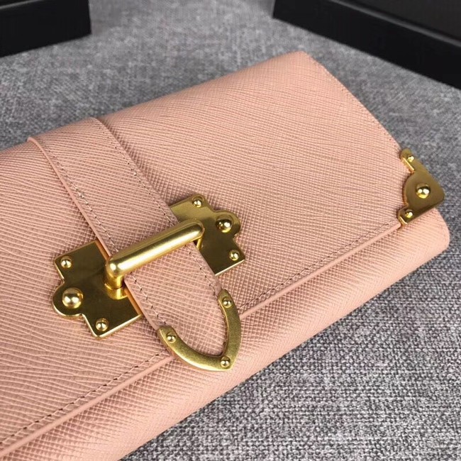 Prada Cahier Saffiano Leather Wallet Large 1MH132 apricot