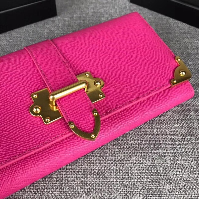 Prada Cahier Saffiano Leather Wallet Large 1MH132 rose