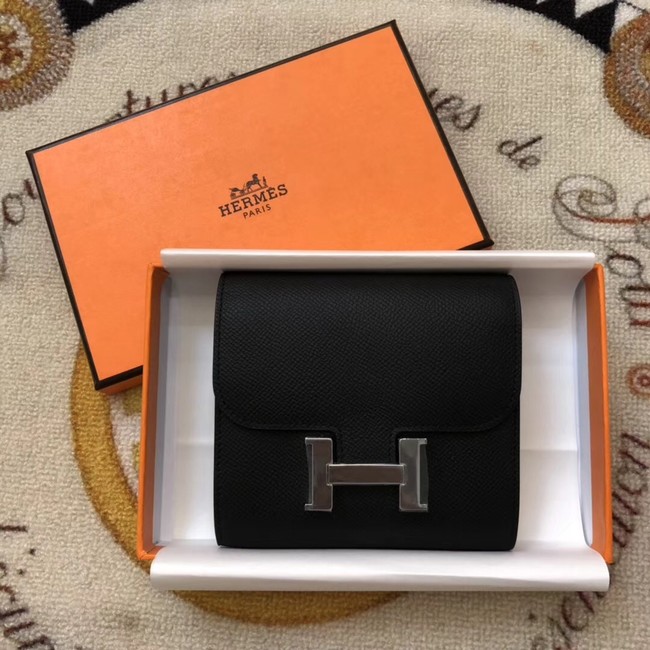 Hermes Constance Wallets espom leather H2297 black