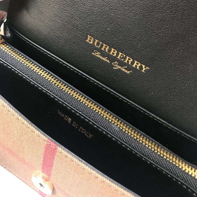BURBERRY Hampshire vintage check leather cross-body bag 24581 brown