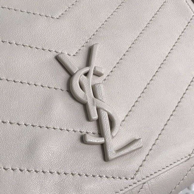 SAINT LAURENT leather shoulder bag Y554256 cream