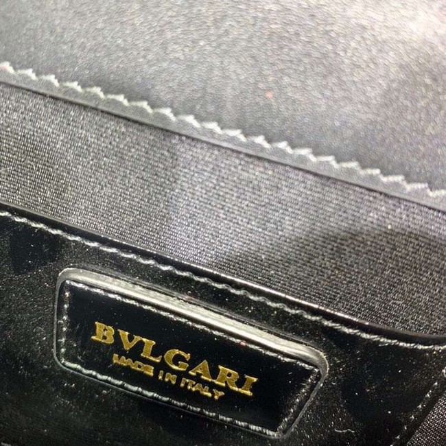 BVLGARI Serpenti Forever metallic-leather shoulder bag 34559 black