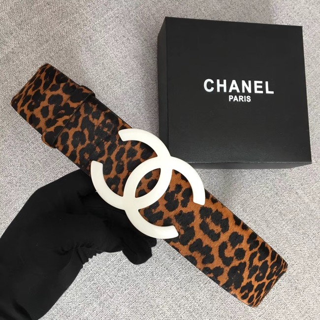 Chanel Wide leather belt with 53 mm CC4265 white