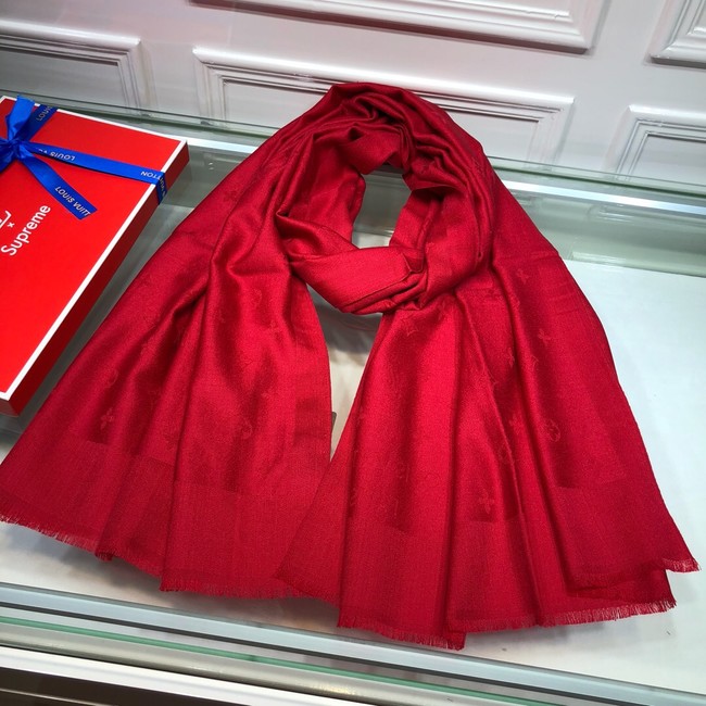 Louis Vuitton Monogram flower pattern silk M71152 red