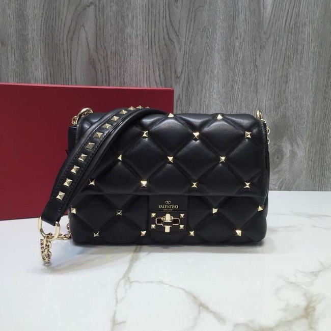 VALENTINO Candy quilted leather cross-body bag 0072 black