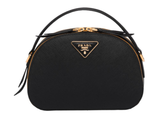 Prada Odette Saffiano leather bag 1BH123 black