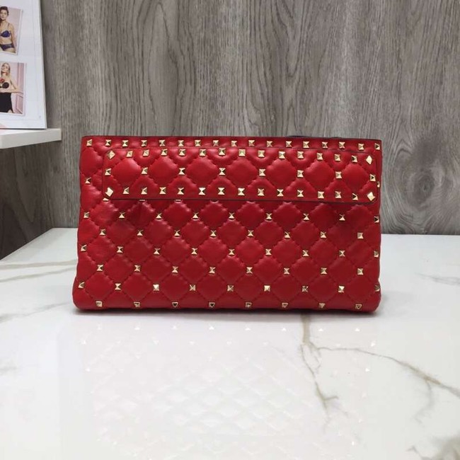 VALENTINO leather clutch 0125 red