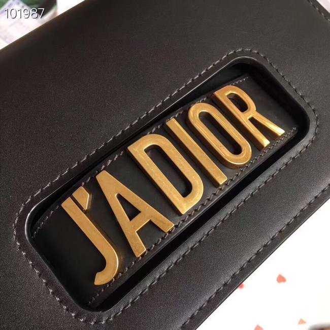 Dior Jadior Flap Bag with Chain Calfskin M9000C black