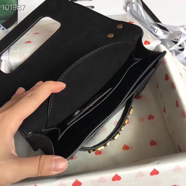 Dior Jadior Flap Bag with Chain Calfskin M9000C black