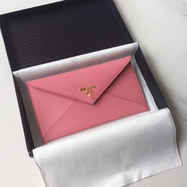 Prada Saffiano leather document holder 1MF175 pink