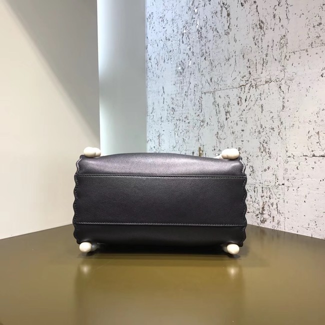 Fendi PEEKABOO MINI Exotic leather bag 8103 black