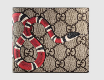 Gucci Kingsnake print GG Supreme wallet 451268 black