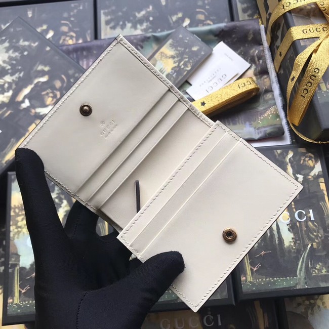 Gucci Queen Margaret leather card case 476072 White