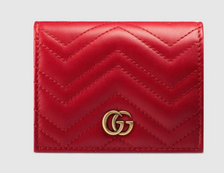 Gucci GG Marmont card case 466492 red