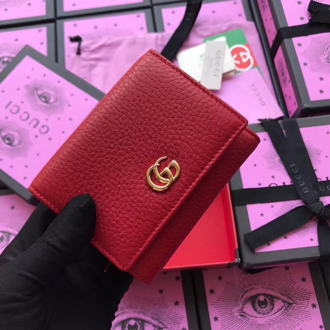 Gucci GG Marmont card case 474746 red