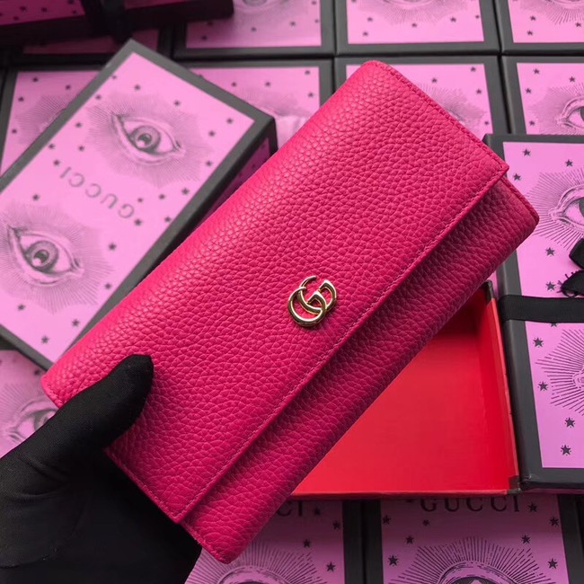 Gucci GG Marmont leather wallet 456116 rose