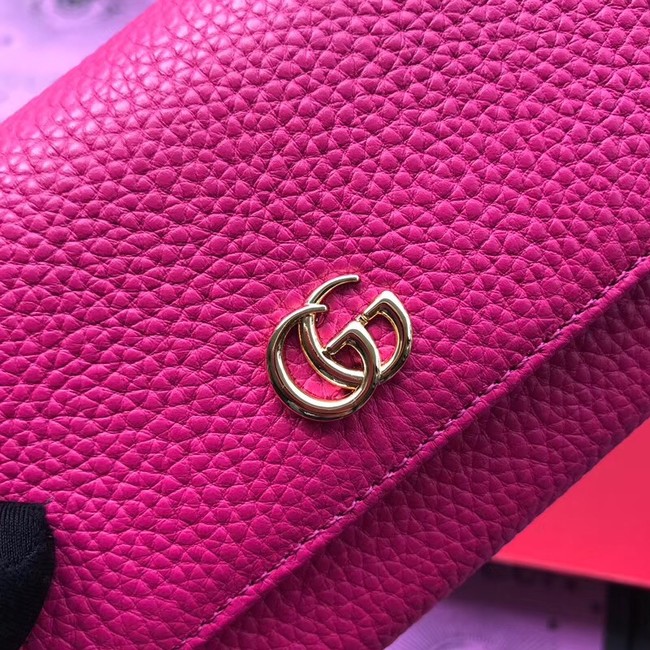 Gucci GG Marmont leather wallet 456116 rose