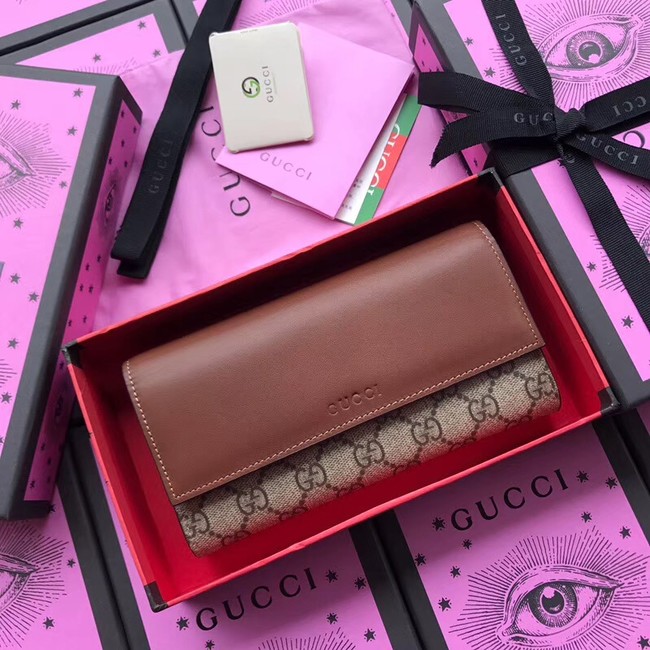 Gucci GG Supreme wallet 410100 brown