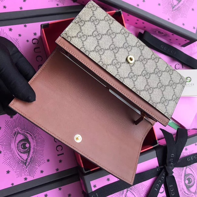 Gucci GG Supreme wallet 410100 brown