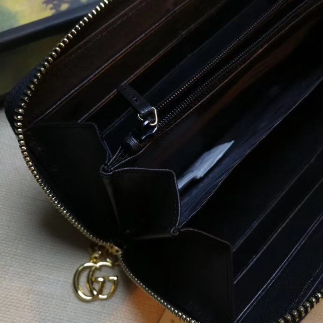 Gucci Leather zip around wallet 548073 black