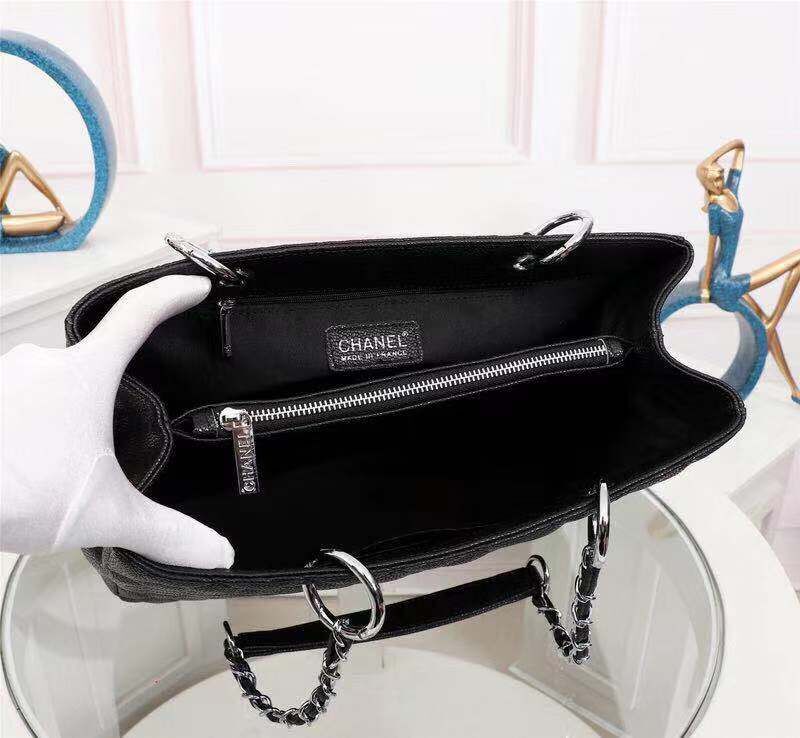 Chanel Caviar Calfskin Leather Tote Bag 20995 Black