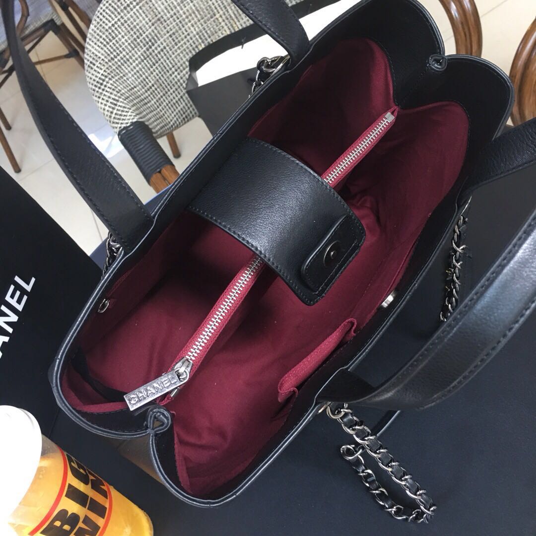 Chanel Original Calfskin leather Shoulder Bag 55086 black