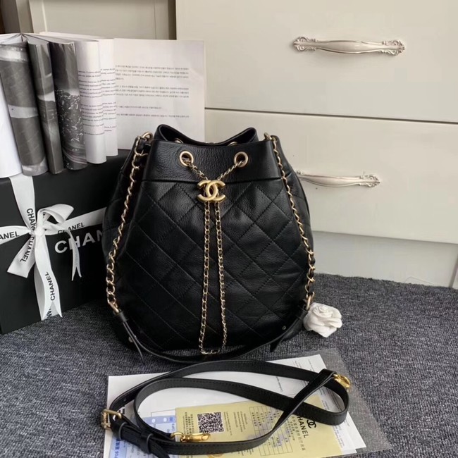 Chanel drawstring bag AS0456 black