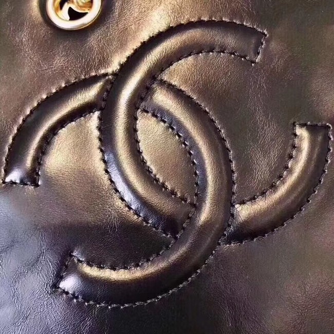 Chanel evening bag Lambskin & Gold-Tone Metal AS0205 black