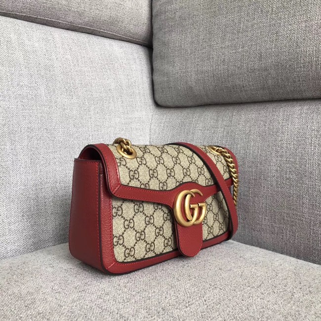 Gucci Ophidia GG Supreme small shoulder bag 443497 red