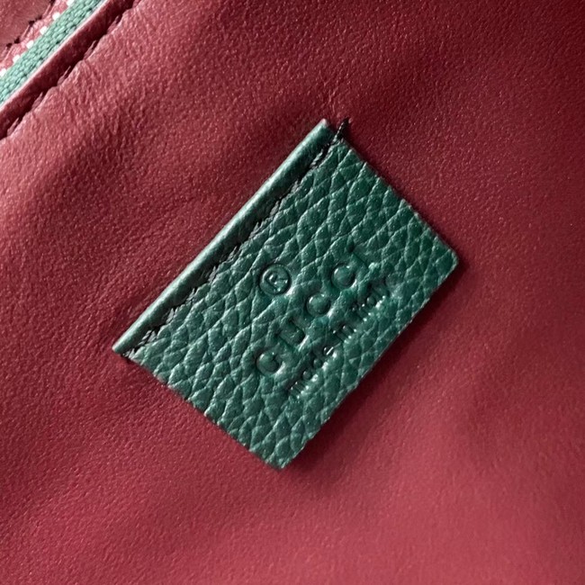 Gucci Zumi grainy leather medium top handle bag 564714 Dark green
