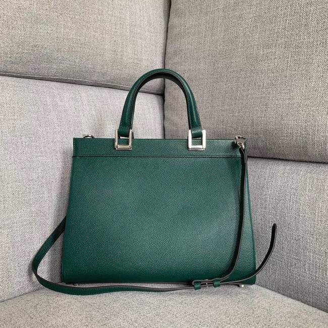 Gucci Zumi grainy leather medium top handle bag 564714 Dark green