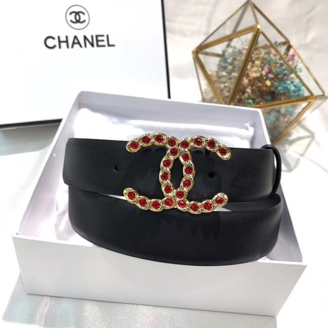 Chanel Calf Leather Belt Wide with 30mm 56588