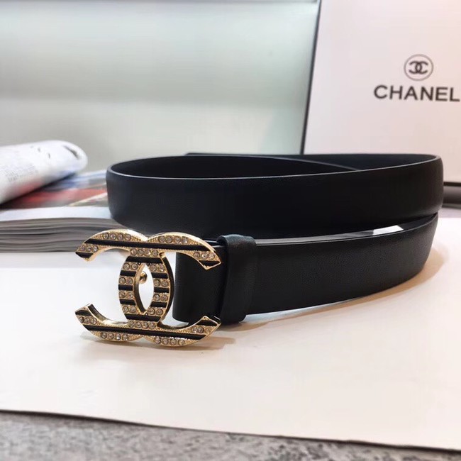 Chanel Calf Leather Belt Wide with 30mm 56595