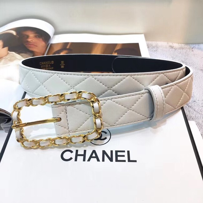 Chanel Calf Leather Belt Wide with 30mm 56598