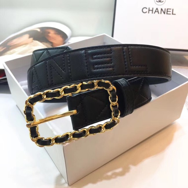 Chanel Calf Leather Belt Wide with 30mm 56600