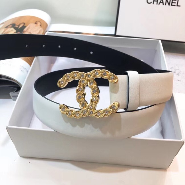 Chanel Calf Leather Belt Wide with 30mm 56601